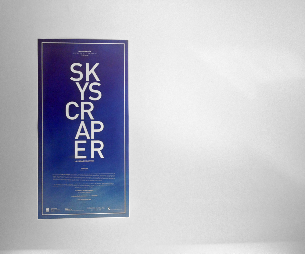 Carteles skyscraper. Impresión digital a 8 colores sobre papel blueprint deluxe 115gr con dorso azulado opaco.
