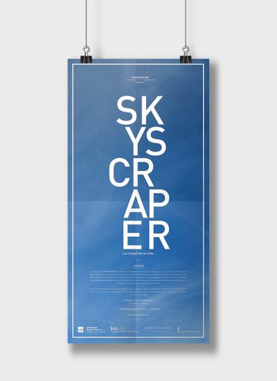 infografía cartel exposición skyscraper realizada por Daniel Rueda.