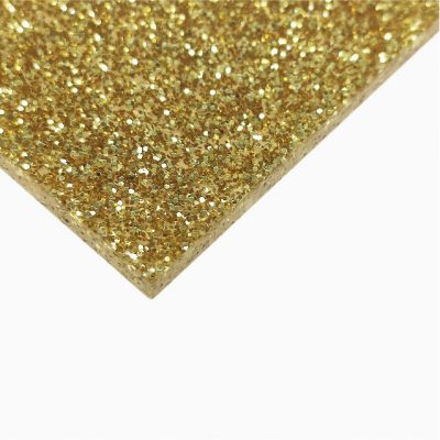 Metacrilato Gold Glitter | Para más información consulta nuestro catálogo en PDF