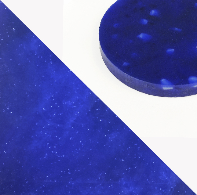 Metacrilato Azul Laguna Escarchado, 1220 x 610 x 3 mm